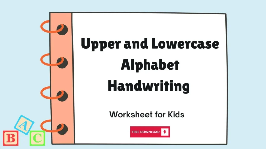 Upper and Lowercase Alphabet Handwriting Worksheet for Kids (26 Pages)