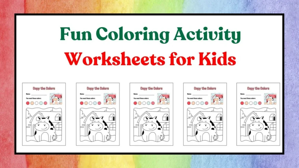 Fun Coloring Activity Worksheets for Kids