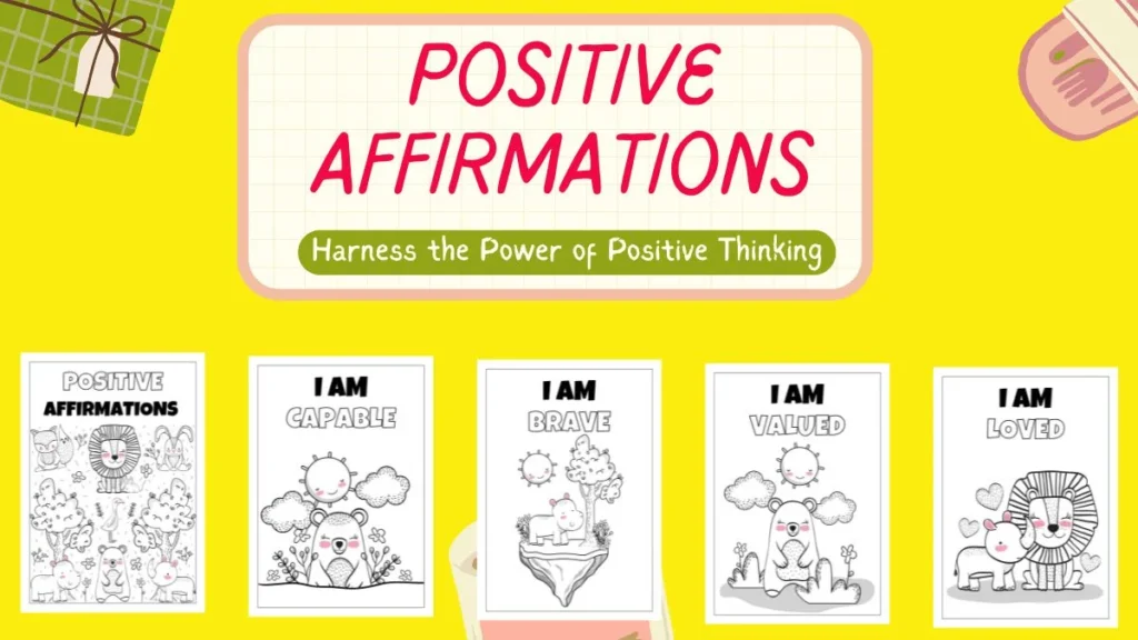 Free Best Positive Affirmations Coloring Worksheets for Kids