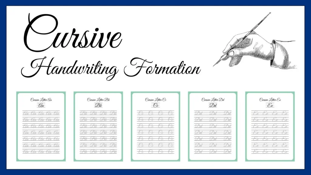 Fun Cursive Letters Handwriting Worksheet for kids