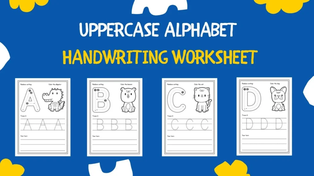 Uppercase Alphabet Handwriting Worksheets for kids