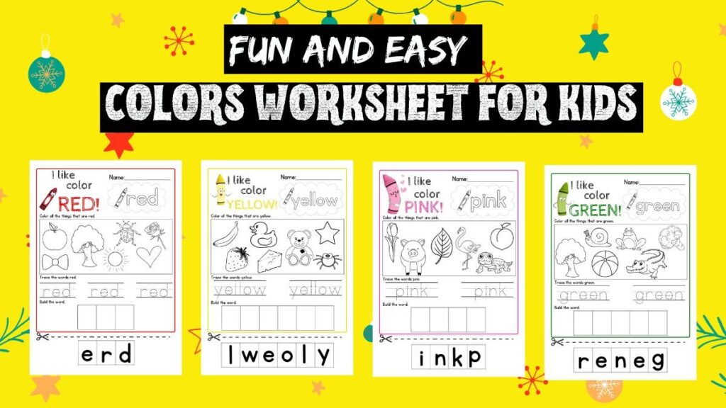 Fun and Easy Colors Worksheet for Kids—Boost Vocabulary and Learning!